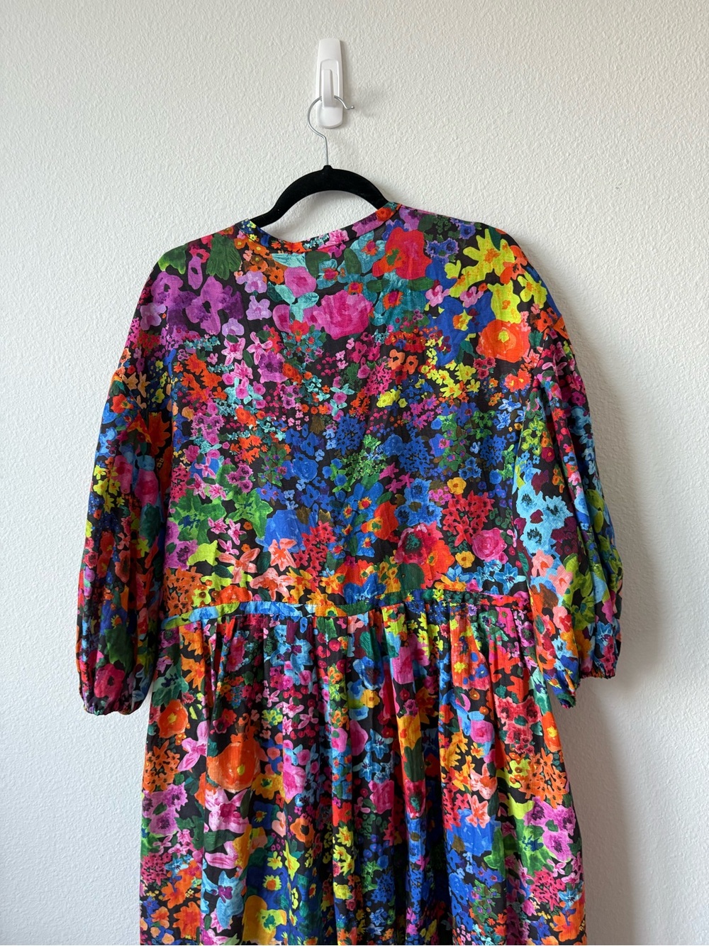 STINE GOYA Black Multicolor Floral Button-Up Dress - Picture 9 of 10